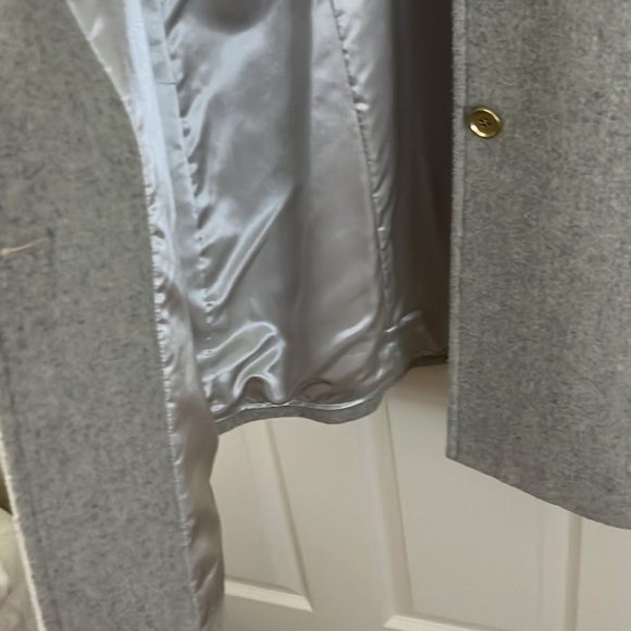 J CREW GRAY WOOL TRENCH COAT - Picture 6 of 8